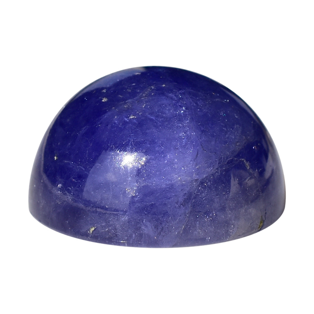 MILKY TANZANITE ROUND CAB (AA) 19MM 22.00 Cts.