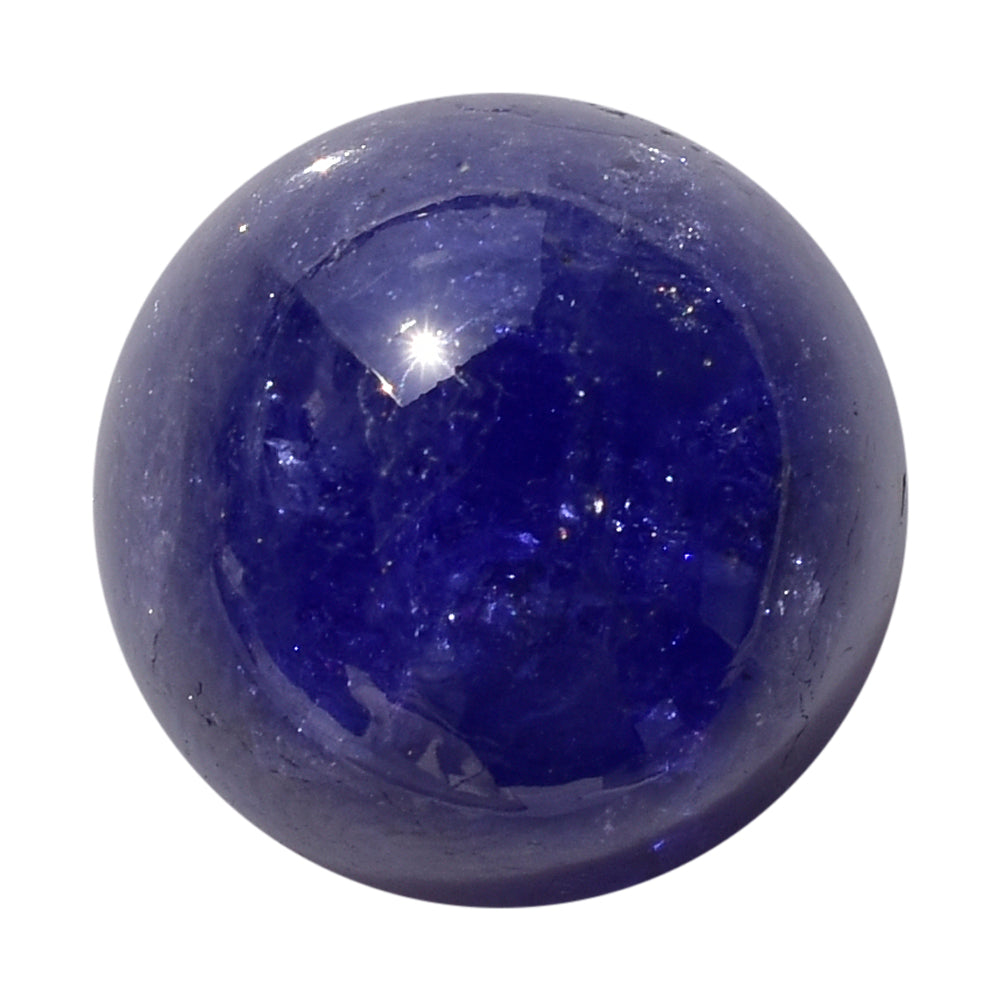 MILKY TANZANITE ROUND CAB (AAA) 19MM 23.85 Cts.