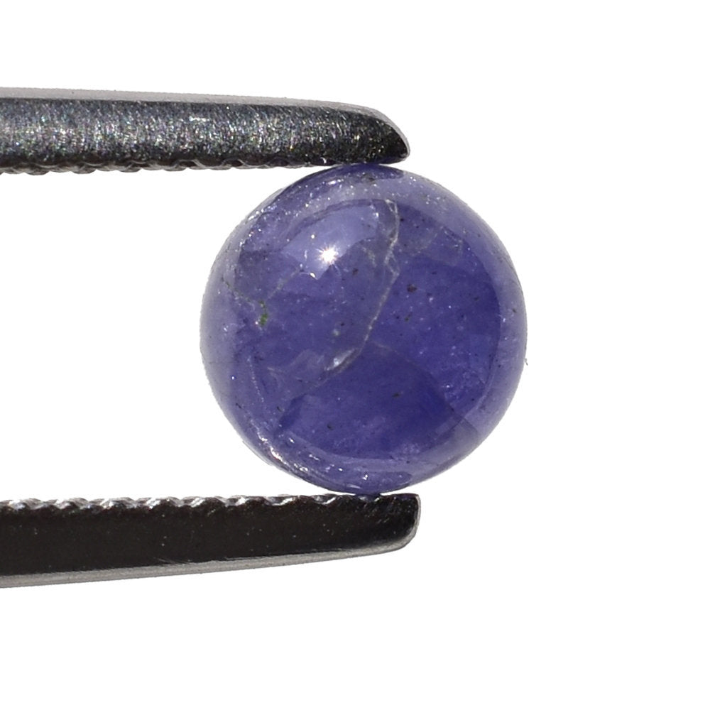 MILKY TANZANITE ROUND CAB (A) 6MM 1.22 Cts.