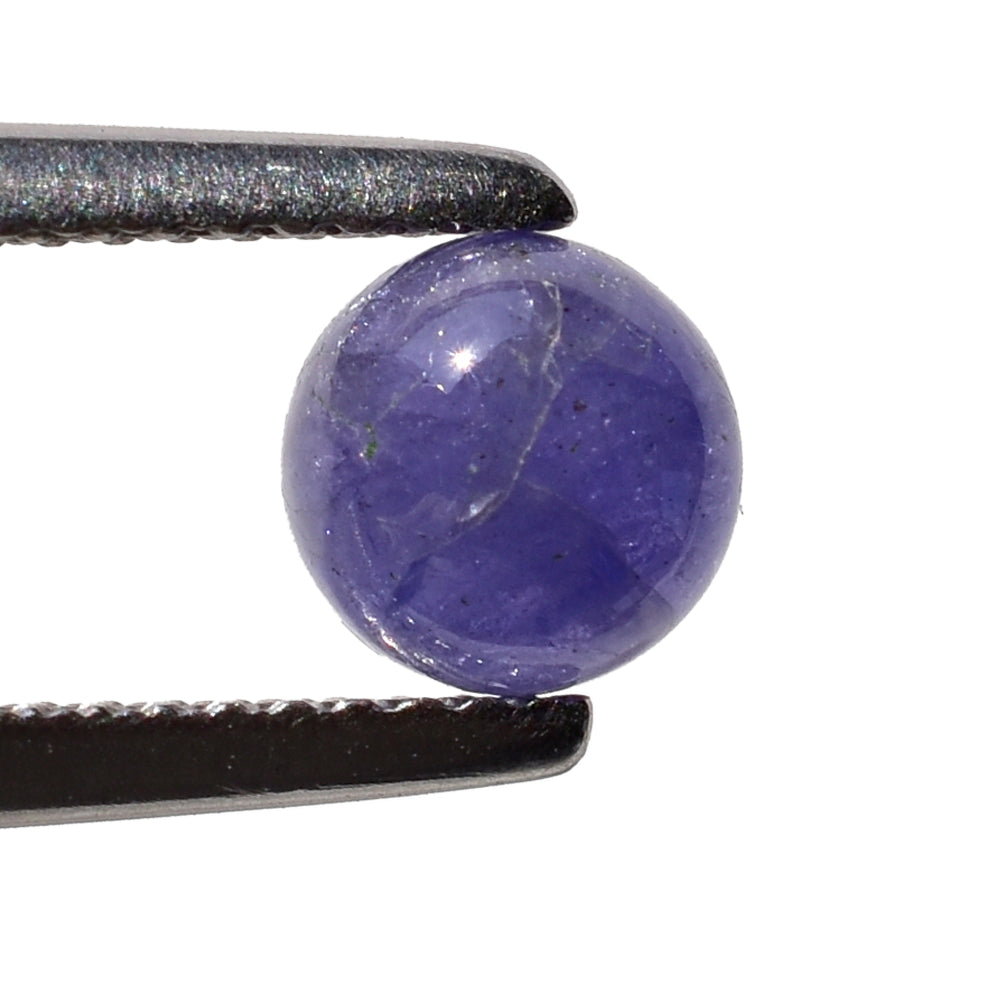 MILKY TANZANITE ROUND CAB (A) 6MM 1.22 Cts.