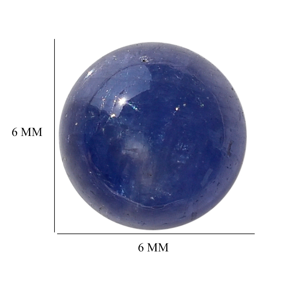 MILKY TANZANITE ROUND CAB (AAA) 6MM 1.40 Cts.
