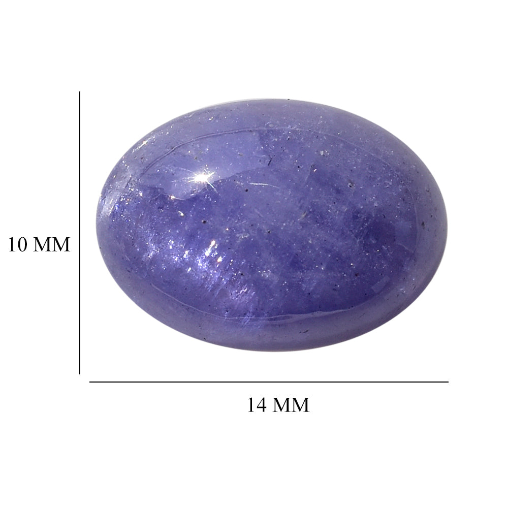 MILKY TANZANITE OVAL CAB (A) 14X10MM 5.91 Cts.