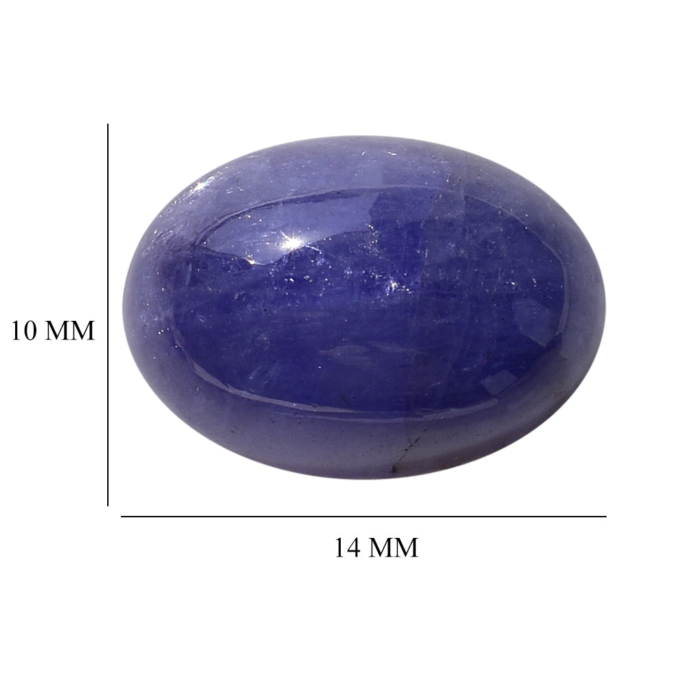 MILKY TANZANITE OVAL CAB (A) 14X10MM 6.04 Cts.