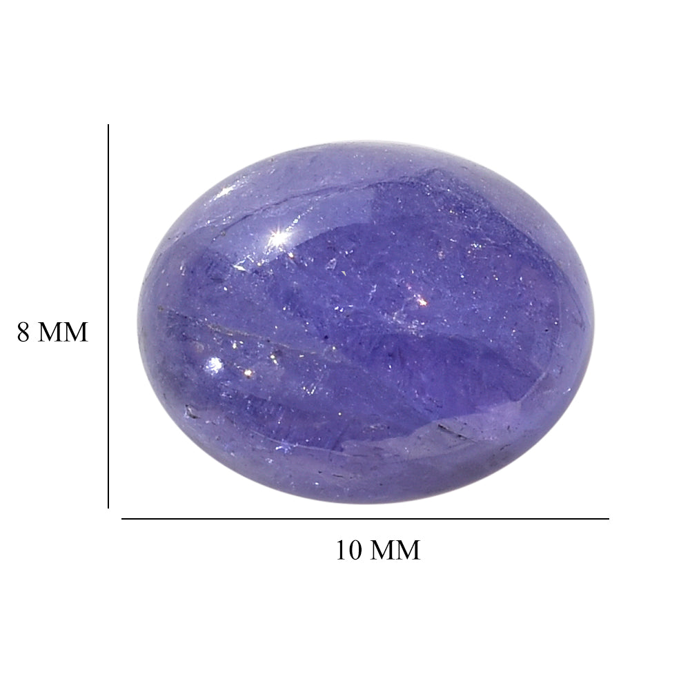 MILKY TANZANITE OVAL CAB (AA) 10X8MM 3.50 Cts.