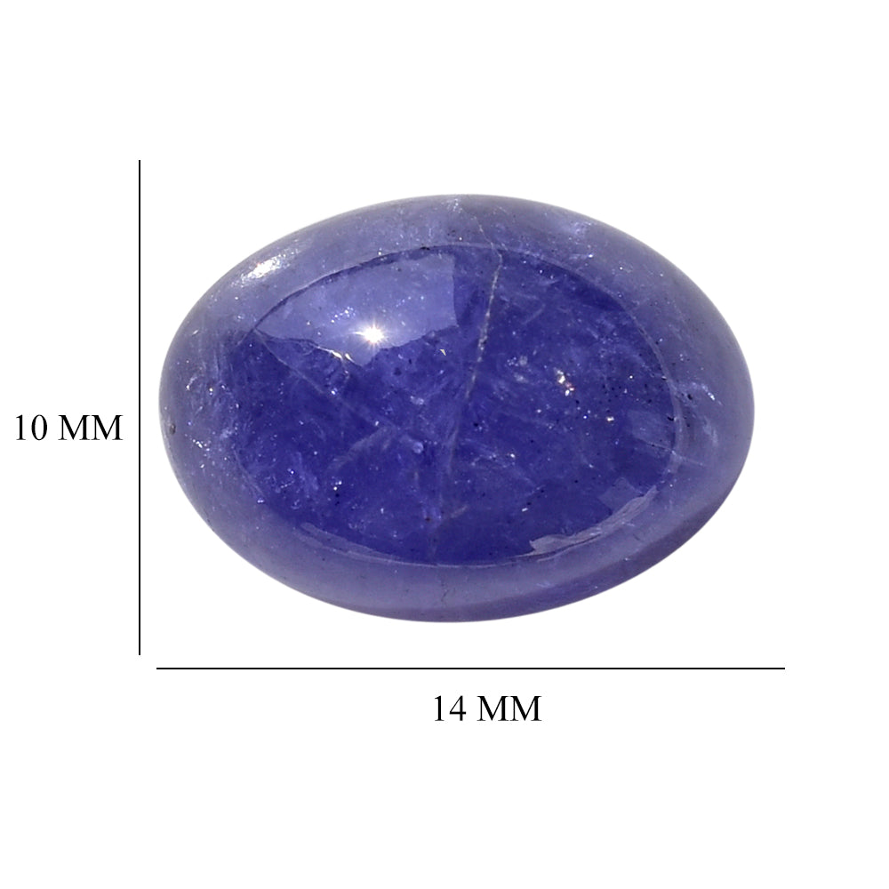 MILKY TANZANITE OVAL CAB (AA) 14X10MM 10.20 Cts.