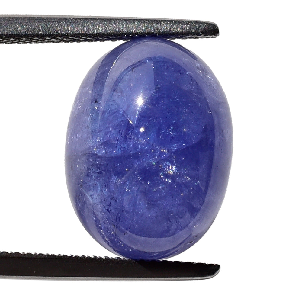 MILKY TANZANITE OVAL CAB (AA) 16X12MM 13.50 Cts.