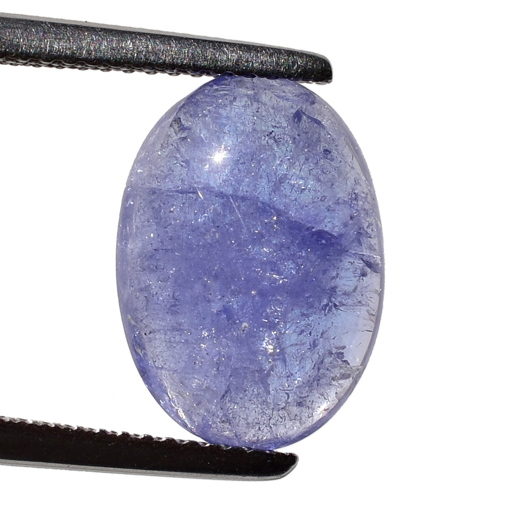 MILKY TANZANITE OVAL CAB (AA-SEMI MILKY) 14X10MM 5.75 Cts.