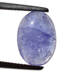 MILKY TANZANITE OVAL CAB (AA-SEMI MILKY) 14X10MM 5.75 Cts.