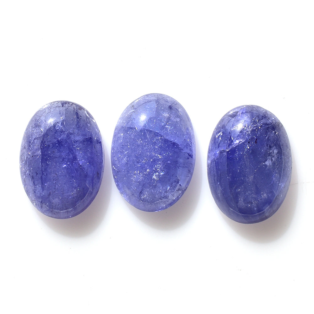 MILKY TANZANITE OVAL CAB (AA-SEMI MILKY) 14X10MM 5.75 Cts.