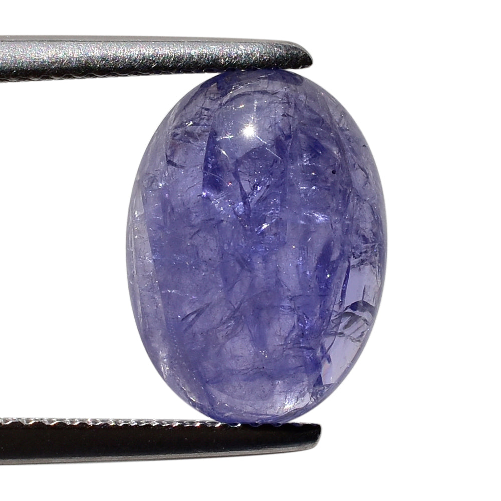 MILKY TANZANITE OVAL CAB (AA-SEMI MILKY) 14X10MM 6.18 Cts.