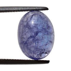 MILKY TANZANITE OVAL CAB (AA-SEMI MILKY) 16X12MM 12.65 Cts.