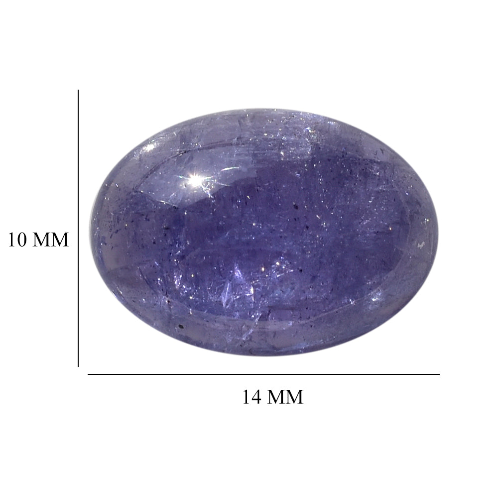 MILKY TANZANITE OVAL CAB (A-SEMI MILKY) 14X10MM 7.20 Cts.