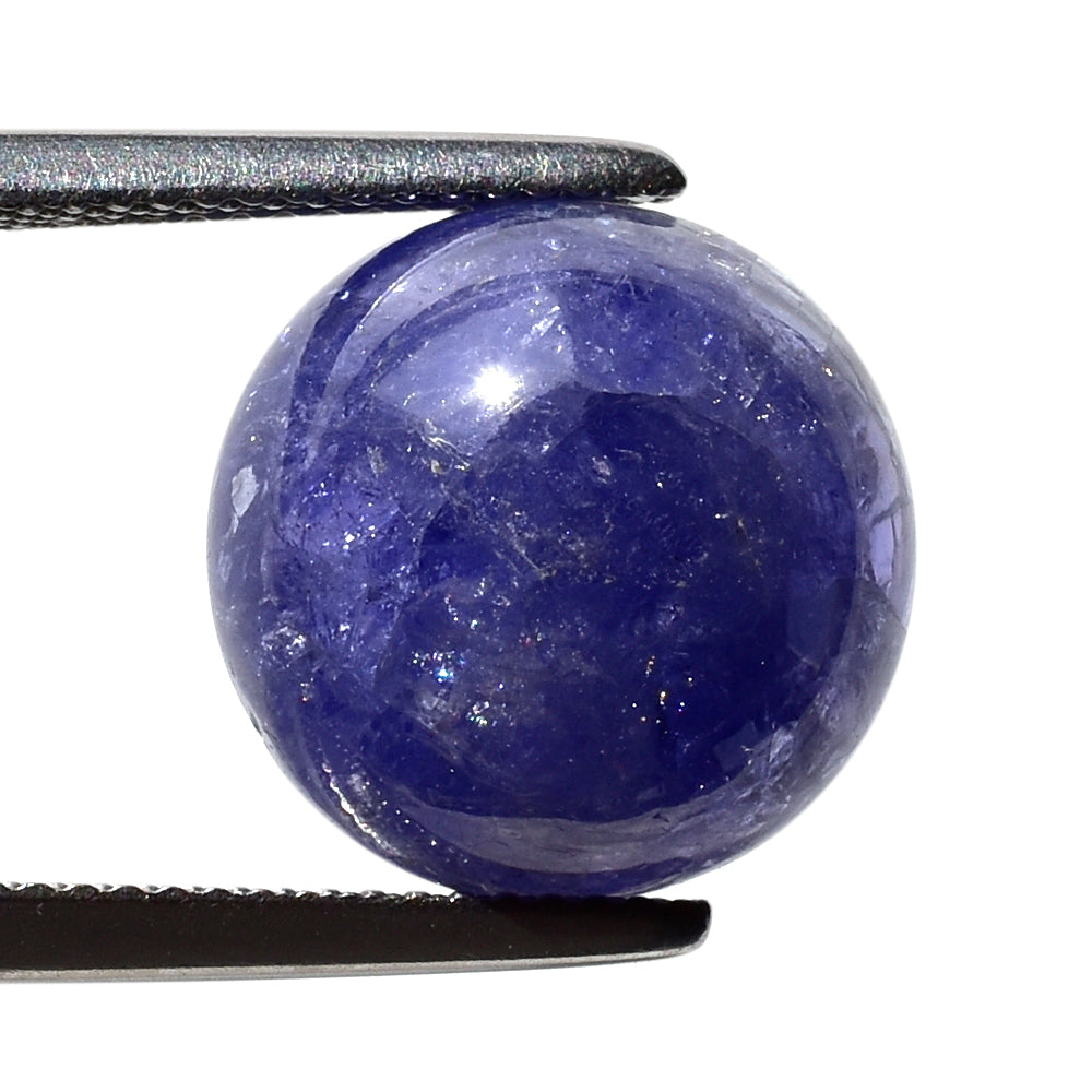 MILKY TANZANITE ROUND CAB (AAA) 13.50MM 11.70 Cts.