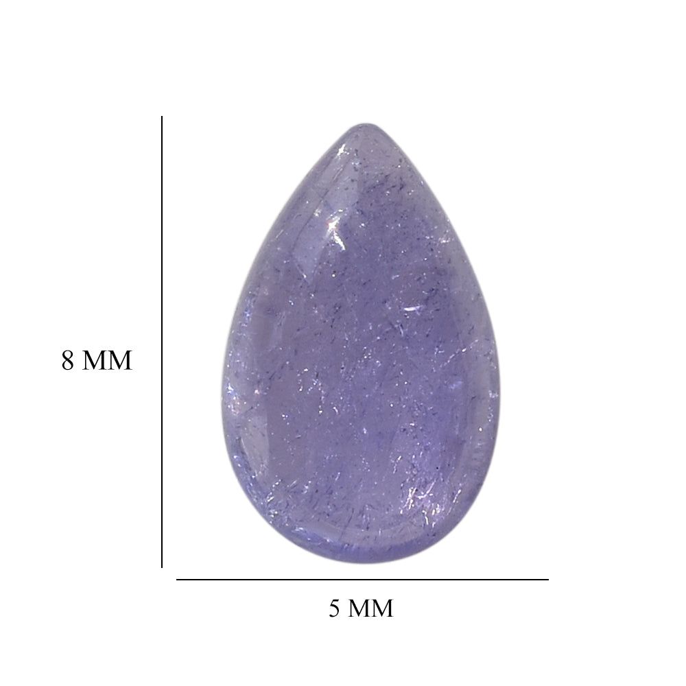 MILKY TANZANITE PEAR CAB (AA-SEMI MILKY) 8X5MM 0.93 Cts.