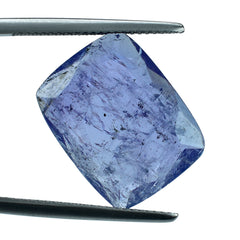 MILKY TANZANITE BOTH SIDE TABLE CUT CUSHION (AA-SEMI MILKY) 18X14MM 10.40 Cts.