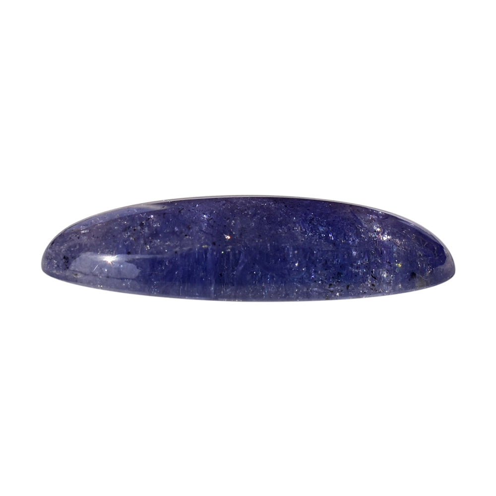MILKY TANZANITE LONG OVAL CAB (A-SEMI MILKY) 29X12MM 18.30 Cts.