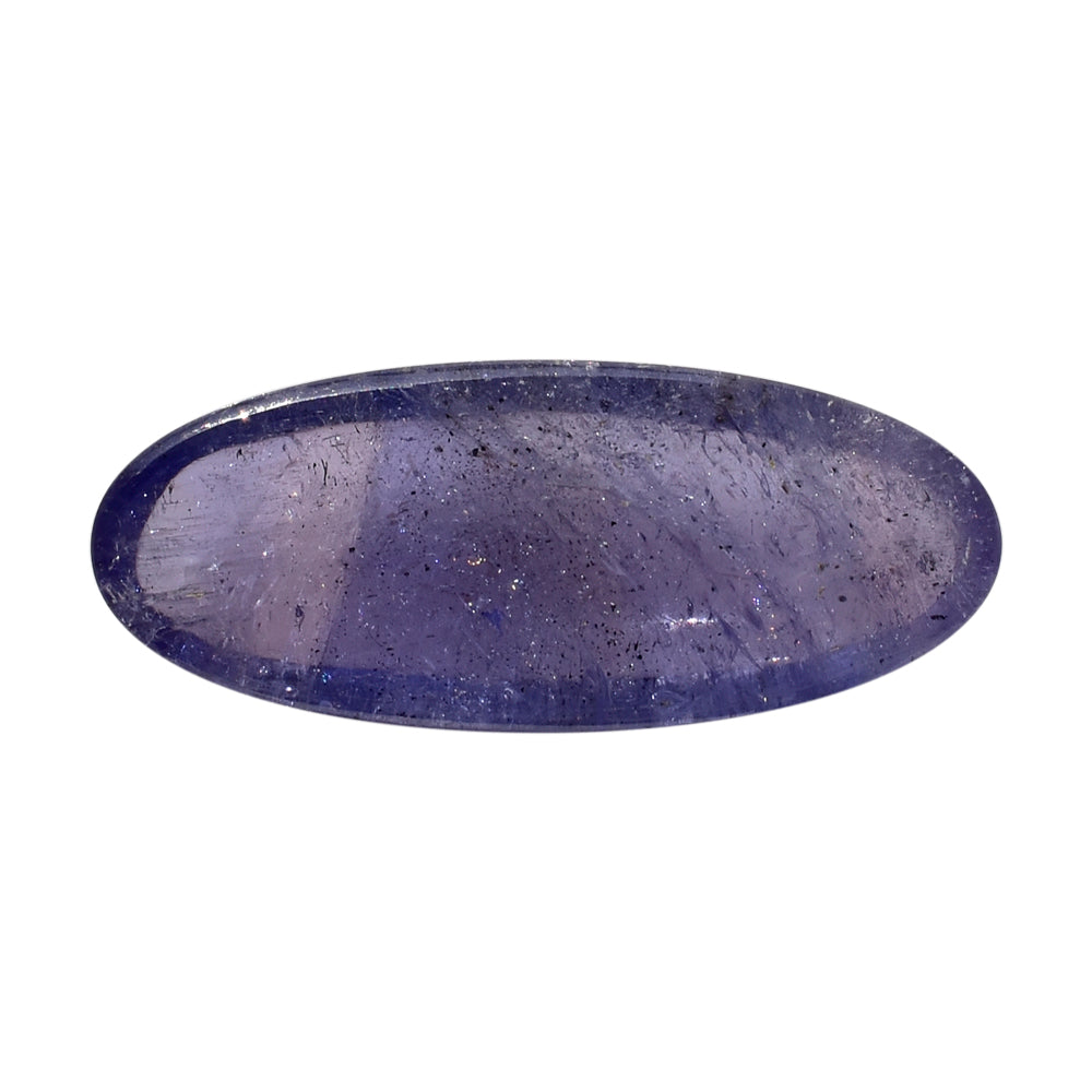 MILKY TANZANITE LONG OVAL CAB (A-SEMI MILKY) 29X12MM 18.30 Cts.
