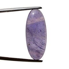 MILKY TANZANITE LONG OVAL CAB (A-SEMI MILKY) 29X12MM 18.30 Cts.