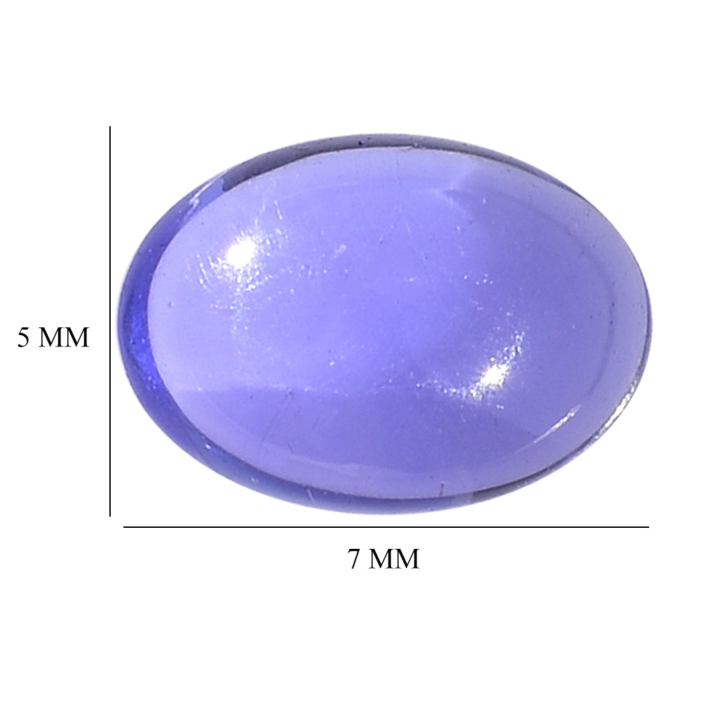 TANZANITE PLAIN OVAL CAB (AAA)  (CLEAN) 7X5MM 1.01 Cts.