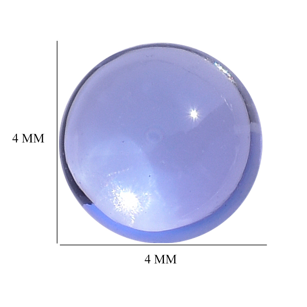 TANZANITE PLAIN ROUND CAB (AAA)  (CLEAN) 4MM 0.28 Cts.