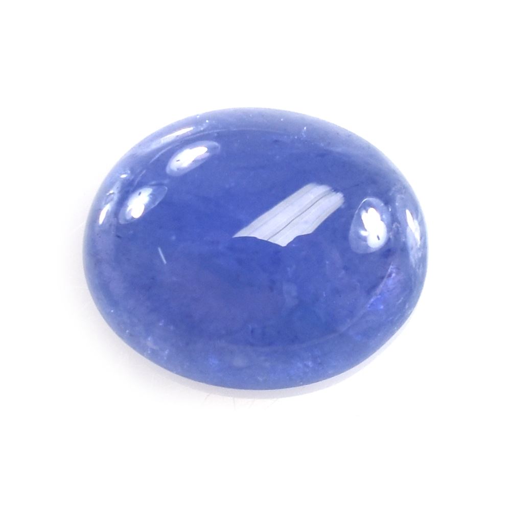 MILKY TANZANITE PLAIN OVAL CAB (SEMI-MILKY/AAA) 10X8MM 3.30 Cts.