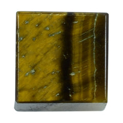 YELLOW TIGER'S EYE QUARTZ PLAIN CUBE 7MM 4.65 Cts.