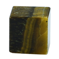 YELLOW TIGER'S EYE QUARTZ PLAIN CUBE 7MM 4.65 Cts.