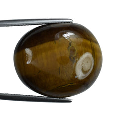 TIGER'S EYE QUARTZ UNEVEN CAB FOR RING LARGE 26X21MM 43.08 Cts.