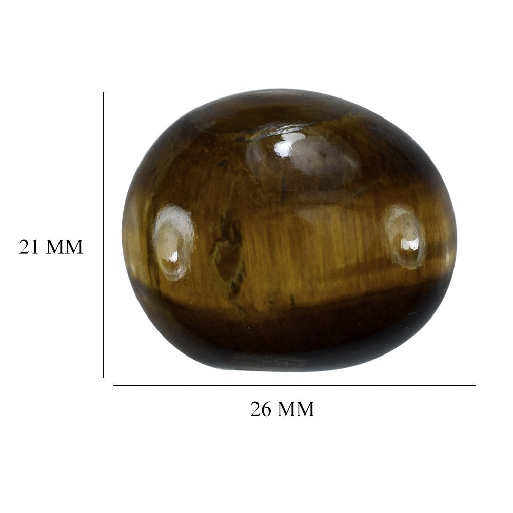 TIGER'S EYE QUARTZ UNEVEN CAB FOR RING LARGE 26X21MM 43.08 Cts.