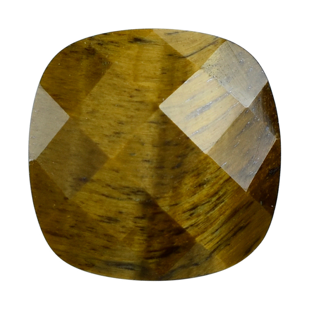 TIGER'S EYE QUARTZ CHECKER CUT CUSHION 11MM 4.73 Cts.