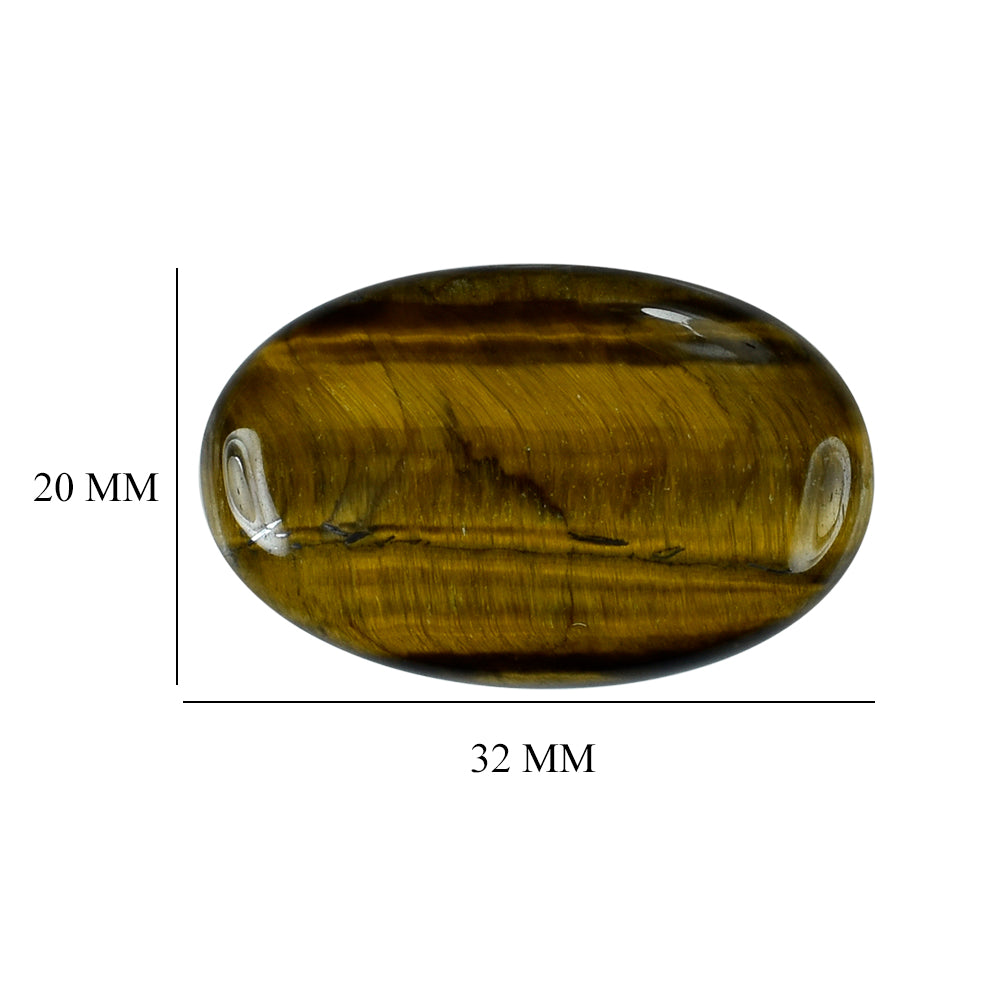 TIGER'S EYE QUARTZ OVAL CAB 32X20MM 31.25 Cts.