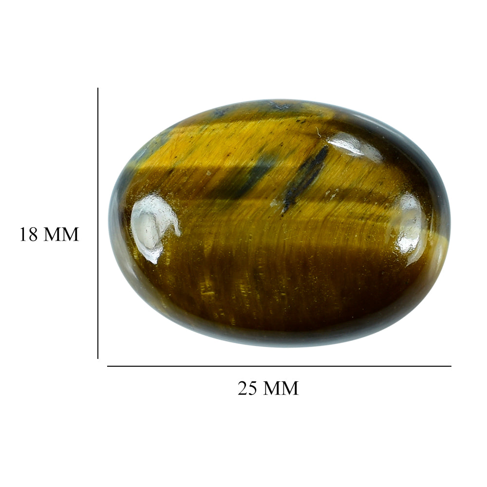 TIGER'S EYE QUARTZ OVAL CAB 25X18MM 30.95 Cts.