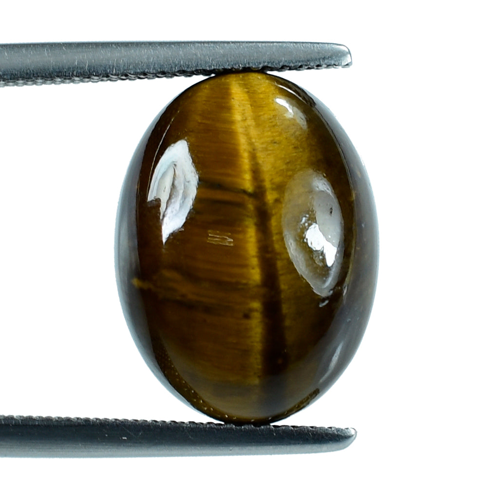 TIGER'S EYE QUARTZ OVAL CAB 16X12MM 10.61 Cts.
