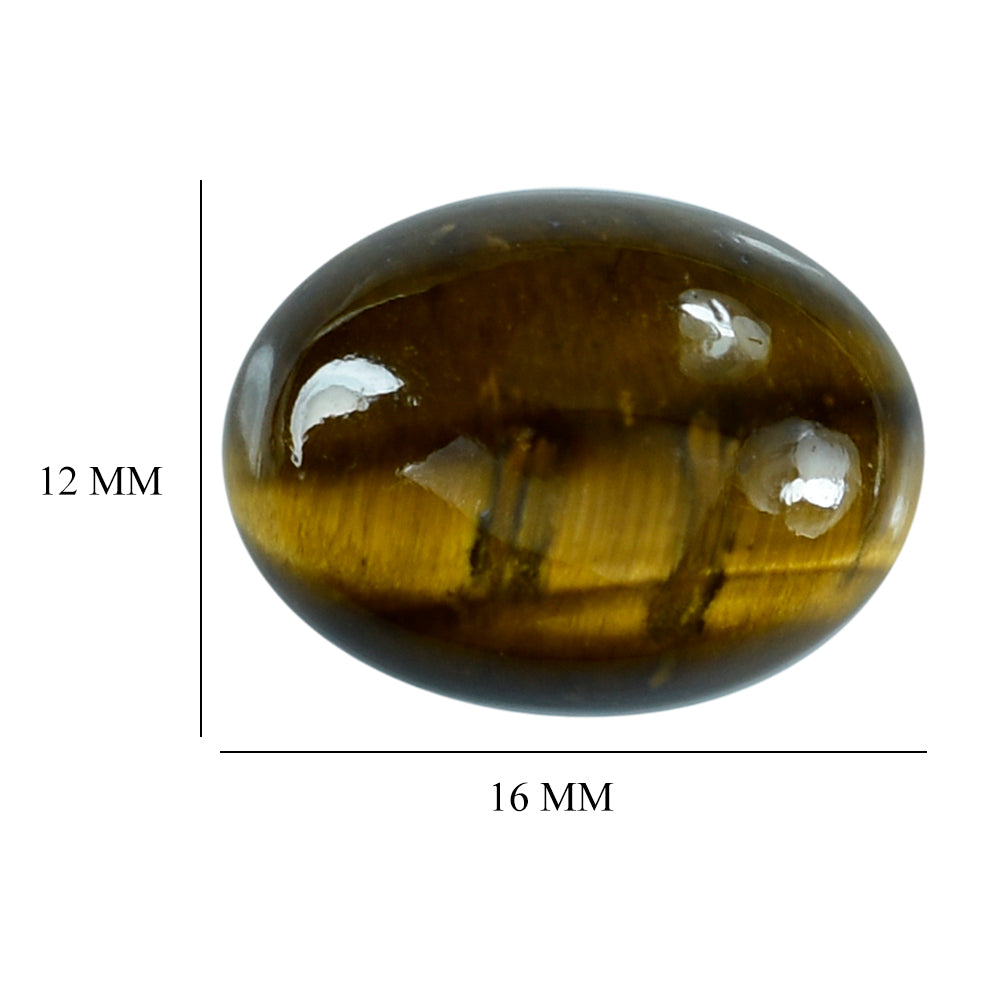 TIGER'S EYE QUARTZ OVAL CAB 16X12MM 10.61 Cts.
