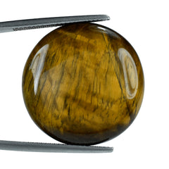 TIGER'S EYE QUARTZ ROUND CAB 25MM 31.50 Cts.