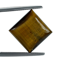TIGER'S EYE QUARTZ SQUARE CAB 14MM 9.38 Cts.