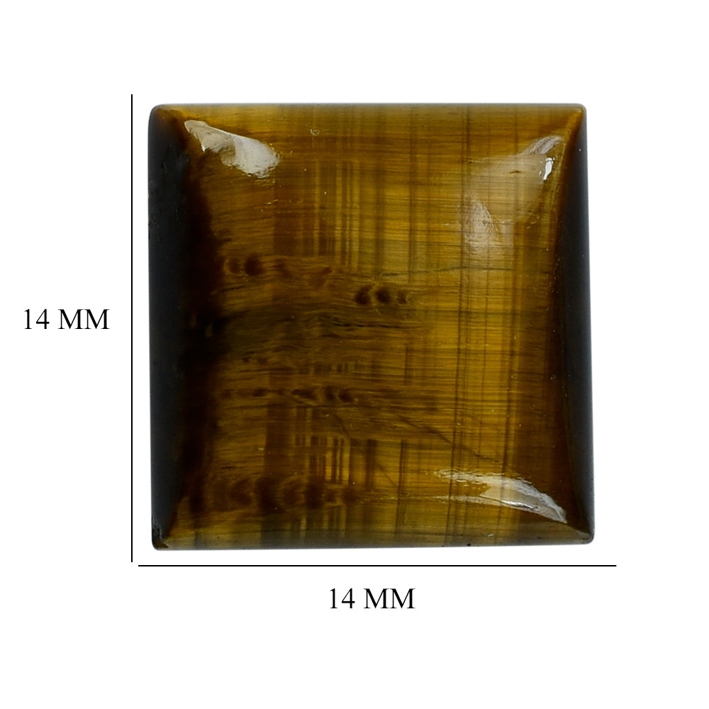 TIGER'S EYE QUARTZ SQUARE CAB 14MM 9.38 Cts.