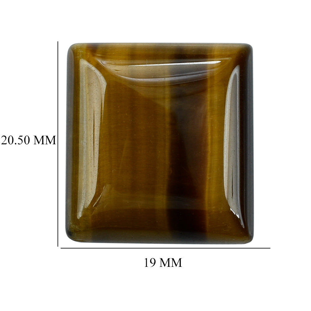 TIGER'S EYE QUARTZ SQUARE CAB 20.50X19MM 27.40 Cts.