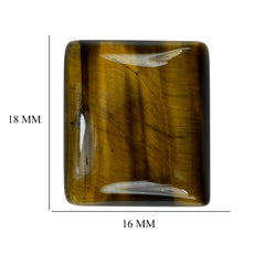 TIGER'S EYE QUARTZ SQUARE CAB 18X16MM 17.00 Cts.
