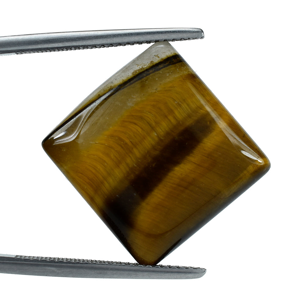 TIGER'S EYE QUARTZ SQUARE CAB 18X17MM 14.30 Cts.