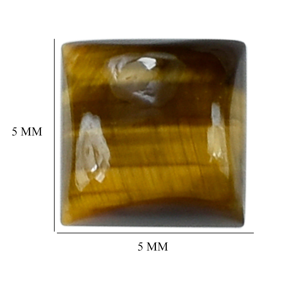 TIGER'S EYE QUARTZ SQUARE CAB 5MM 0.74 Cts.