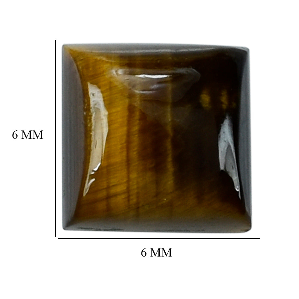 TIGER'S EYE QUARTZ SQUARE CAB 6MM 1.09 Cts.
