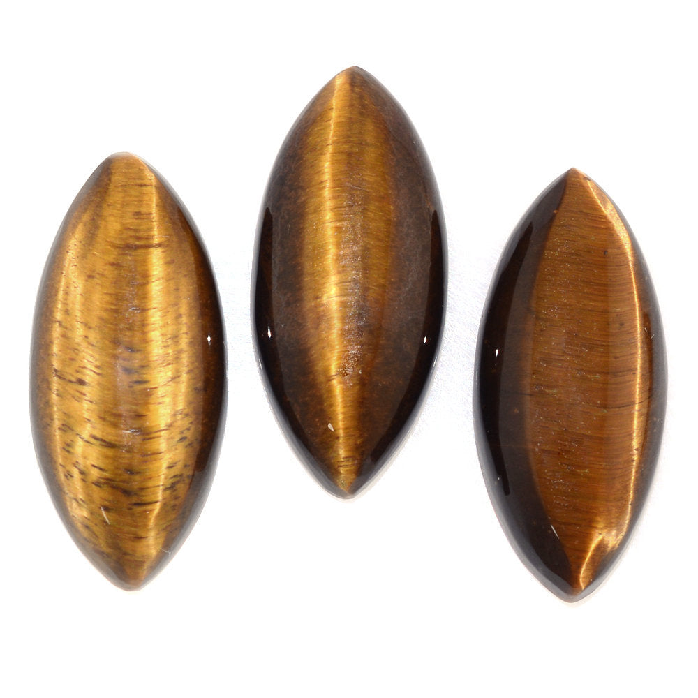 YELLOW TIGER'S EYE QUARTZ MARQUISE CAB 19X8.50MM 4.9 Cts.