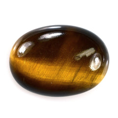 YELLOW TIGER EYE PLAIN OVAL CAB 18X13MM 9.61 Cts.