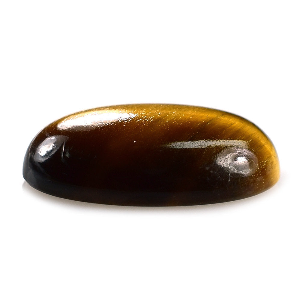 YELLOW TIGER EYE PLAIN OVAL CAB 18X13MM 9.61 Cts.