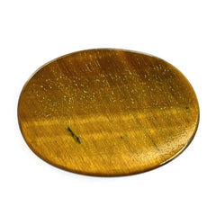 YELLOW TIGER EYE PLAIN OVAL CAB 18X13MM 9.61 Cts.