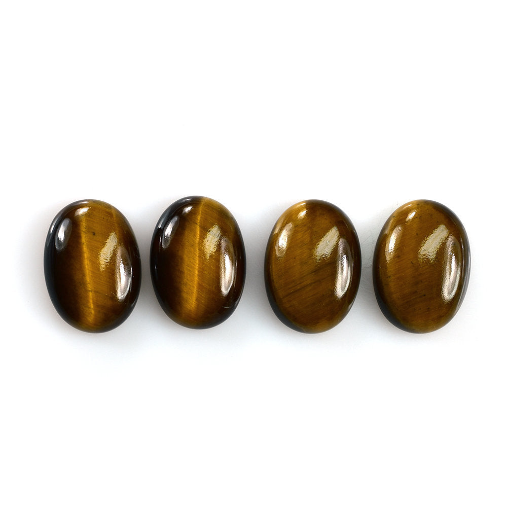 YELLOW TIGER EYE PLAIN OVAL CAB 18X13MM 9.61 Cts.