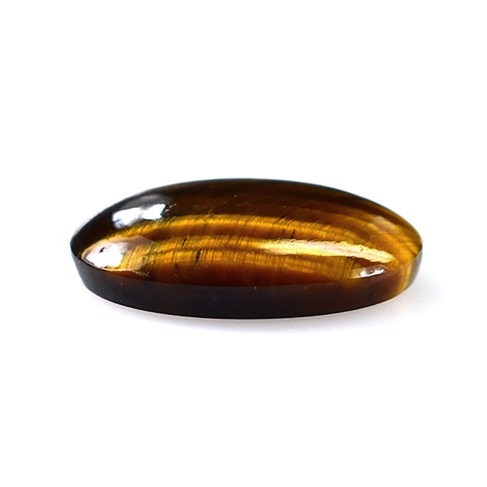 YELLOW TIGER EYE PLAIN OVAL CAB 14X11MM 4.33 Cts.