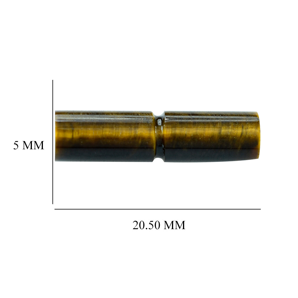 YELLOW TIGER EYE FANCY CUT BARREL 20.50X5 MM 5.23 CTS