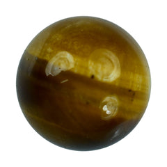 YELLOW TIGER EYE PLAIN ROUND BALL (NO DRILL)(OPAQUE)(CLEAN) 8.00X8.00 MM 3.50 CTS